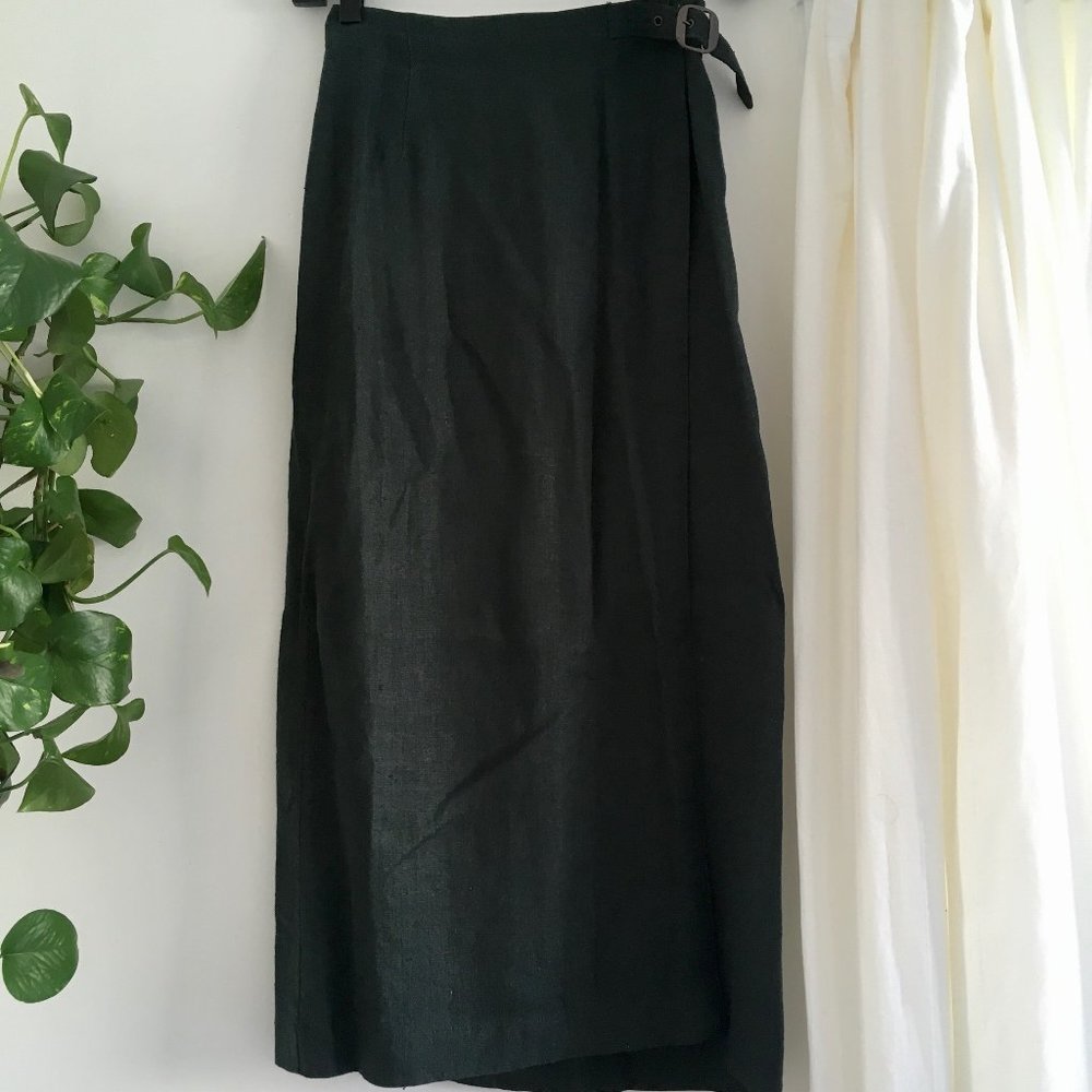 Vintage Wrap Linen Skirt